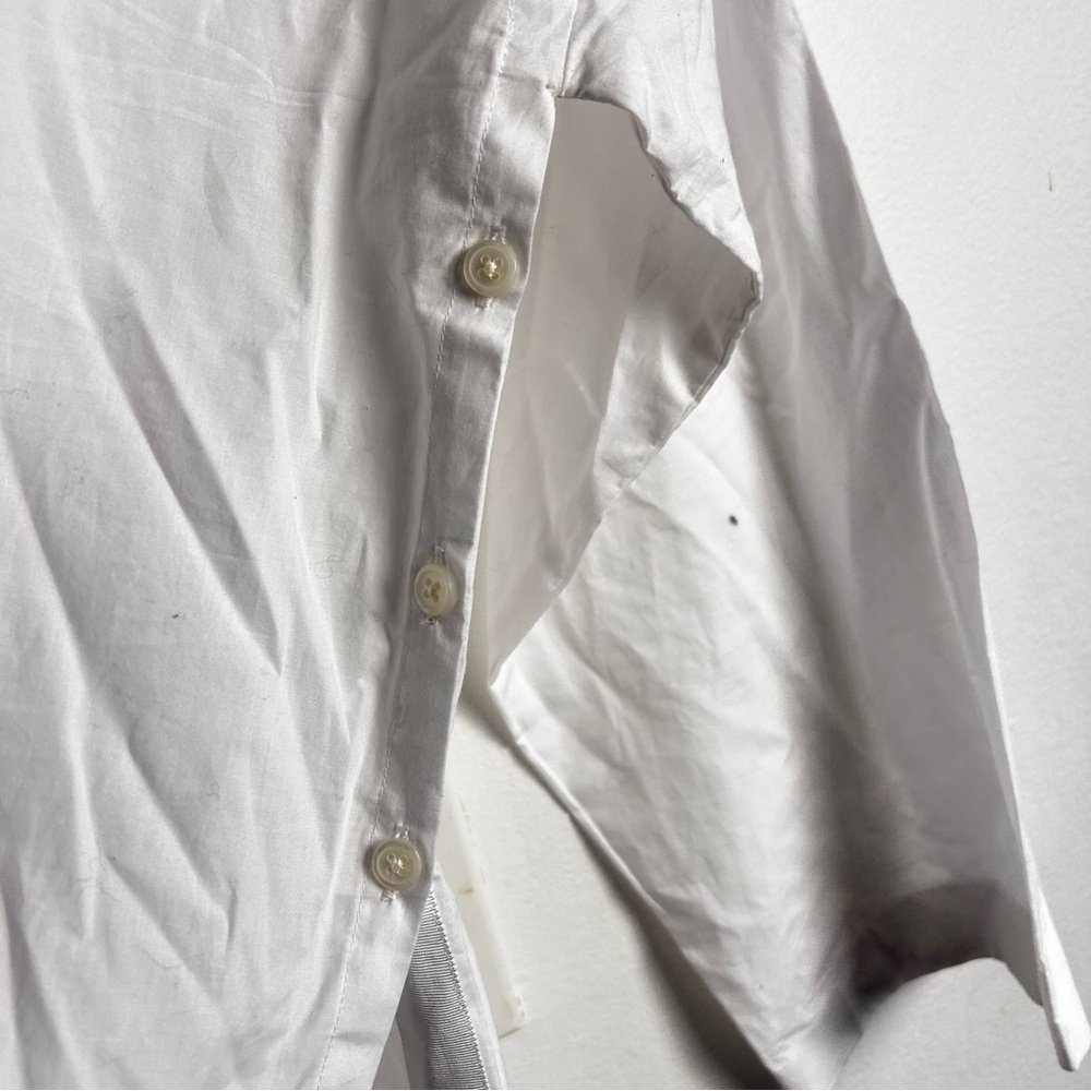 J.Crew Ciel Top in Cotton Poplin White XS w belt NEW! - Picture 8 of 13